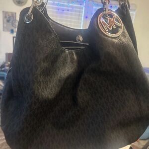 Michael Kors Black Signature Shoulder Bag